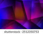 Dark Blue, Red vector texture with colorful hexagons. Colorful hexagons on blur backdrop. Pattern for ads, leaflets.