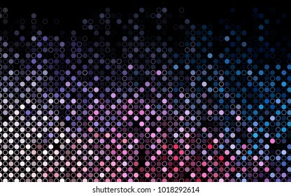 Dark Blue, Red vector  texture with disks. Illustration with set of shining colorful abstract circles. New design for ad, poster, banner of your website.