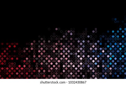 Dark Blue, Red vector  texture with disks. Modern abstract illustration with colorful water drops. New design for ad, poster, banner of your website.