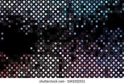 Dark Blue, Red vector  texture with disks. Modern abstract illustration with colorful water drops. 