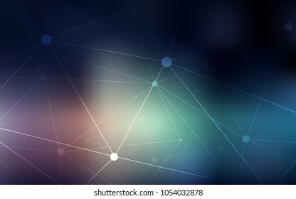 Dark Blue, Red vector texture with disks, lines. Abstract illustration with colorful discs and triangles. Completely new template for your brand book.