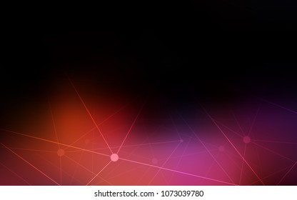 Dark Blue, Red vector texture with disks, lines. Modern abstract colorful illustration with spheres and lines. Beautiful design for your business advert.