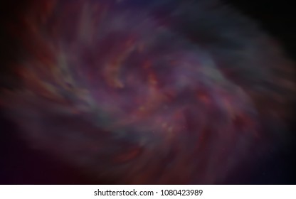 Dark Blue, Red vector texture with milky way stars. Glitter abstract illustration with colorful cosmic stars. Template for cosmic backgrounds.
