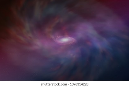 Dark Blue, Red vector texture with milky way stars. Shining illustration with sky stars on abstract template. Template for cosmic backgrounds.