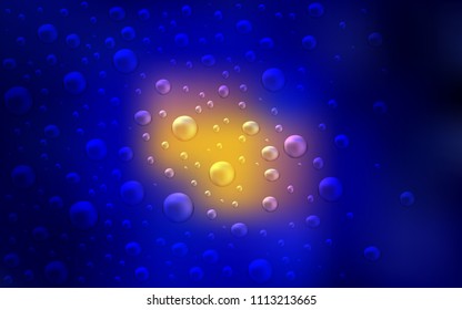 Dark Blue, Red vector texture with disks. Abstract illustration with colored bubbles in nature style. The pattern can be used for aqua ad, booklets.