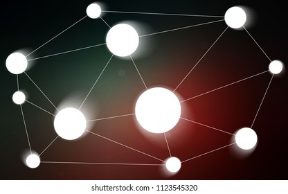 Dark Blue, Red vector texture with disks, lines. Abstract illustration with colorful discs and triangles. Pattern can be used for futuristic ad, booklets.