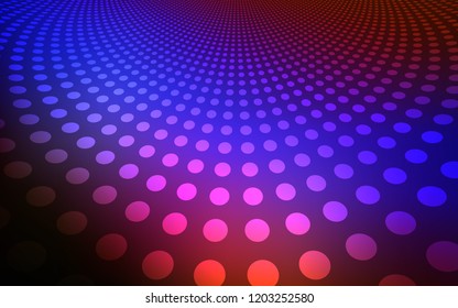 Dark Blue, Red vector texture with disks. Abstract illustration with colored bubbles in nature style. Pattern can be used for ads, leaflets.