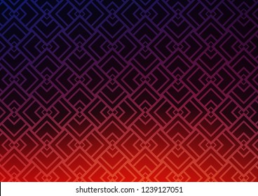Dark Blue, Red vector texture with colored lines. Shining colored illustration with narrow lines. Pattern for websites, landing pages.