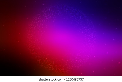 Dark Blue, Red vector texture with milky way stars. Space stars on blurred abstract background with gradient. Pattern for astronomy websites.