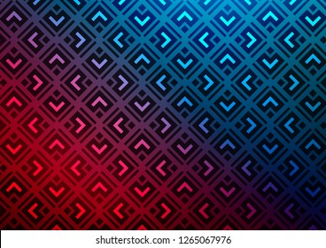 Dark Blue, Red vector texture with lines, rhombuses. Shining colorful illustration with lines, rectangles. Backdrop for TV commercials.