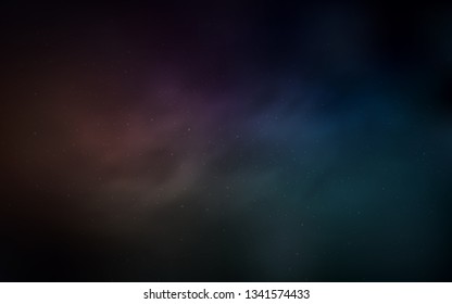 Dark Blue, Red vector texture with milky way stars. Shining illustration with sky stars on abstract template. Pattern for futuristic ad, booklets.