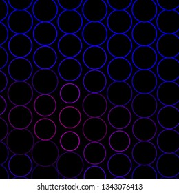 Dark Blue, Red vector texture with circles. Colorful illustration with gradient dots in nature style. Pattern for business ads.
