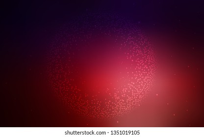 Dark Blue, Red vector texture with milky way stars. Space stars on blurred abstract background with gradient. Template for cosmic backgrounds.