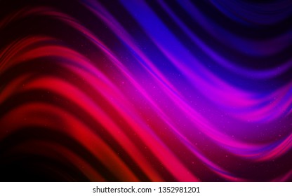 Dark Blue, Red vector texture with milky way stars. Space stars on blurred abstract background with gradient. Pattern for astronomy websites.