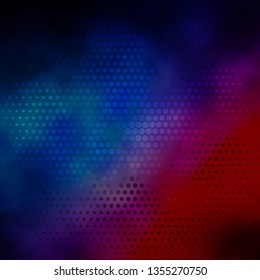 Dark Blue, Red vector texture with circles. Modern abstract illustration with colorful circle shapes. Pattern for business ads.