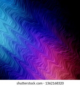 Dark Blue, Red vector texture with wry lines. Abstract illustration with bandy gradient lines. Best design for your posters, banners.