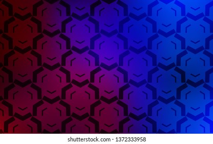Dark Blue, Red vector texture with wry lines. A sample with colorful lines, shapes. Pattern for your business design.