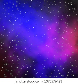 Dark Blue, Red vector texture with beautiful stars. Shining colorful illustration with small and big stars. Design for your business promotion.