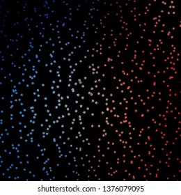 Dark Blue, Red vector texture with beautiful stars. Blur decorative design in simple style with stars. Pattern for wrapping gifts.