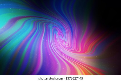Dark Blue, Red vector texture with milky way stars. Shining illustration with sky stars on abstract template. Pattern for futuristic ad, booklets.