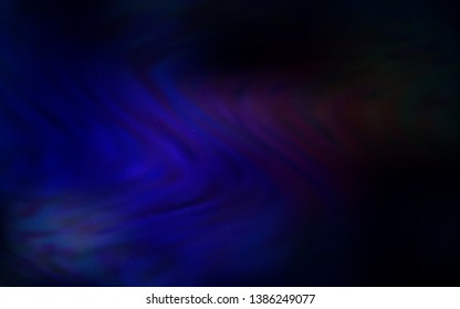 Dark Blue, Red vector texture with milky way stars. Glitter abstract illustration with colorful cosmic stars. Pattern for futuristic ad, booklets.