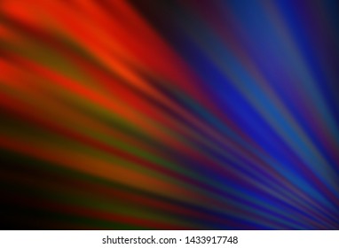 Dark Blue, Red vector texture with colored lines. Shining colored illustration with narrow lines. Pattern for business booklets, leaflets.