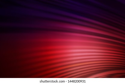 Dark Blue, Red vector texture with curved lines. Glitter abstract illustration with wry lines. Abstract style for your business design.