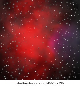 Dark Blue, Red vector texture with beautiful stars. Blur decorative design in simple style with stars. Best design for your ad, poster, banner.