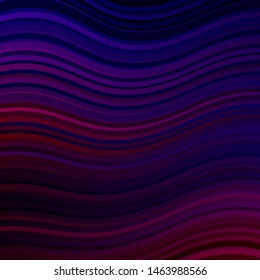 Dark Blue, Red vector texture with wry lines. Abstract illustration with bandy gradient lines. Smart design for your promotions.