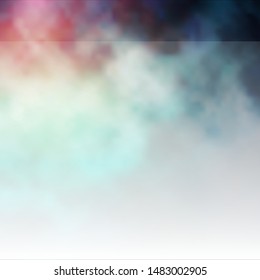 Dark Blue, Red vector texture with cloudy sky. Shining illustration with abstract gradient clouds. Template for landing pages.