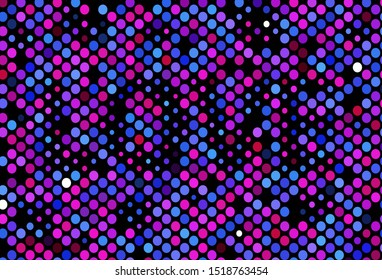 Dark Blue, Red vector texture with disks. Abstract illustration with colored bubbles in nature style. Pattern of water, rain drops.