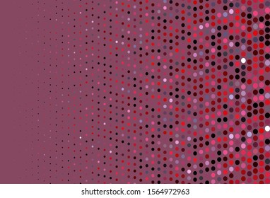 Dark Blue, Red vector texture with disks. Blurred bubbles on abstract background with colorful gradient. Completely new template for your brand book.