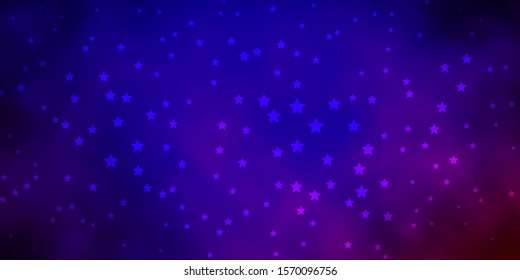 Dark Blue, Red vector texture with beautiful stars. Colorful illustration in abstract style with gradient stars. Pattern for wrapping gifts.