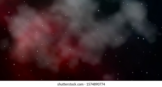 Dark Blue, Red vector texture with beautiful stars. Modern geometric abstract illustration with stars. Pattern for new year ad, booklets.