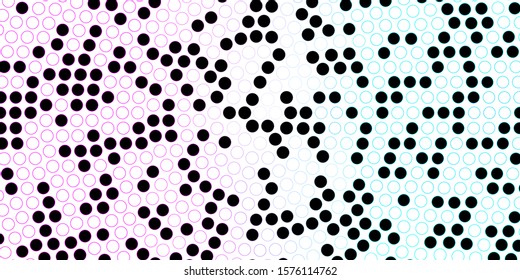 Dark Blue, Red vector texture with disks. Abstract decorative design in gradient style with bubbles. Pattern for booklets, leaflets.