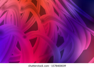 Dark Blue, Red vector texture with wry lines. Glitter abstract illustration with wry lines. Colorful wave pattern for your design.