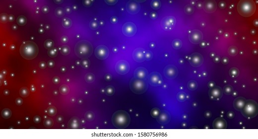Dark Blue, Red vector texture with beautiful stars. Modern geometric abstract illustration with stars. Pattern for websites, landing pages.