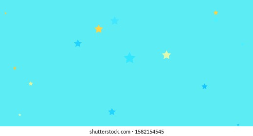 Dark Blue, Red vector texture with beautiful stars. Blur decorative design in simple style with stars. Pattern for new year ad, booklets.