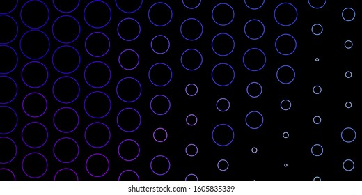 Dark Blue, Red vector texture with disks. Abstract illustration with colorful spots in nature style. Design for your commercials.