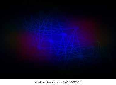 Dark Blue, Red vector texture with artificial intelligence concept. Shining illustration with AI shapes on abstract template. Pattern for science, futuristic designs.