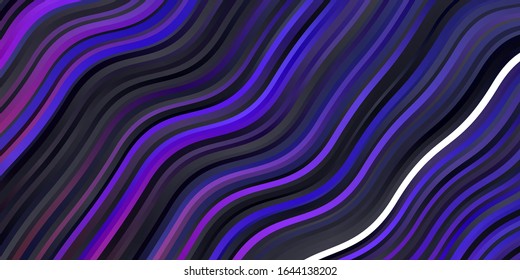 Dark Blue, Red vector texture with circular arc. Abstract gradient illustration with wry lines. Pattern for websites, landing pages.