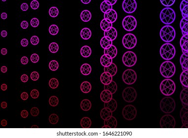 Dark Blue, Red vector texture with religion symbols. Abstract illustration with gothic gradient shapes. Best design halloween events.