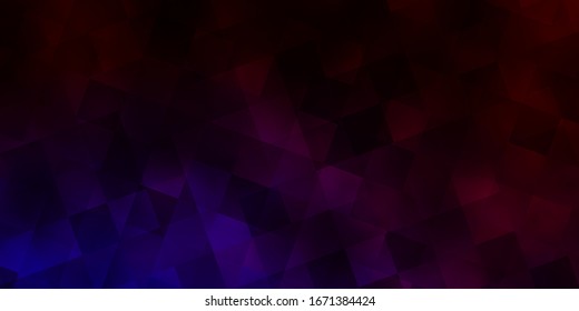 Dunkelblau, rote Vektorillustration mit Poly-Stil mit Würfeln. Illustration mit bunten Dreiecken, Rechtecken. Muster für Webseiten.