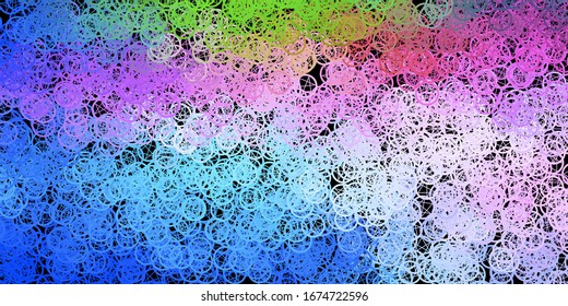 Dark Blue, Red vector texture with religion symbols. Retro design in abstract style with witchcraft forms. Simple design for occult depiction.