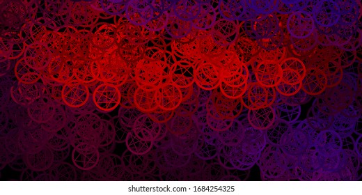 Dark Blue, Red vector texture with religion symbols. Colorful mystic symbols with a gradient in ancient style. Simple base for your occult design.