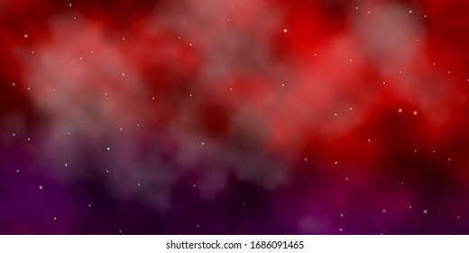 Dark Blue, Red vector texture with beautiful stars. Blur decorative design in simple style with stars. Pattern for wrapping gifts.