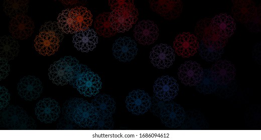 Dark Blue, Red vector texture with memphis shapes. Simple design in abstract style with gradient forms. Smart design for your business.