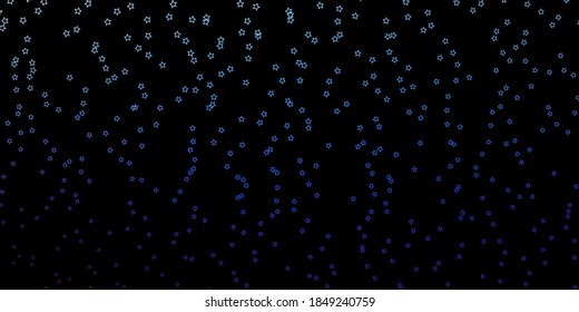 Dark Blue, Red vector texture with beautiful stars. Colorful illustration in abstract style with gradient stars. Pattern for new year ad, booklets.