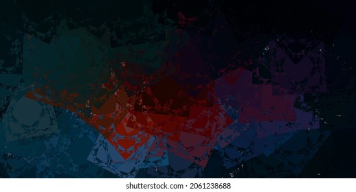 Dunkelblau, rote Vektorstruktur mit zufälligen Dreiecken. Klare abstrakte Illustration mit Dreiecksformen im modernen Stil. Eine einfache Ergänzung zu Ihren Werken.