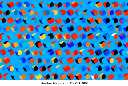 Dark Blue, Red vector texture in rectangular style. Beautiful illustration with rectangles and squares. Smart design for your business advert.